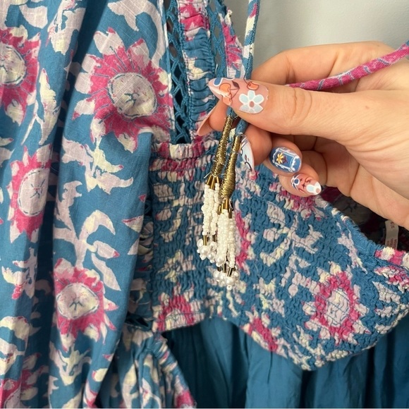 Free People Sacha River Combo Floral Print Mini Dress Size Small - Picture 15 of 15